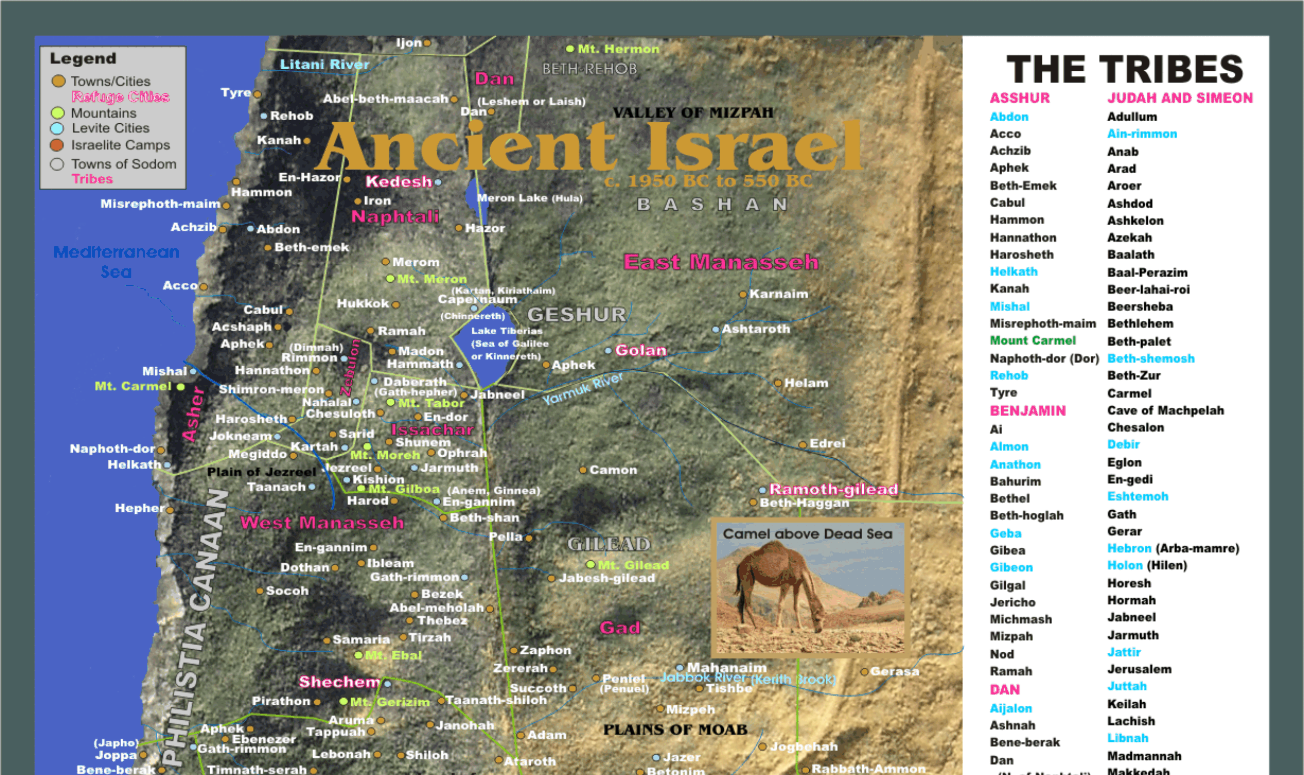 Ancient Israel Cities Dark Map
